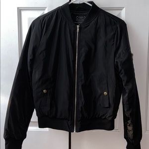 Black bomber jacket, size small